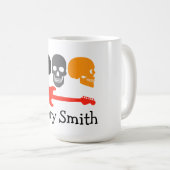 Schedels en gitaar koffiemok (Voorkant rechts)