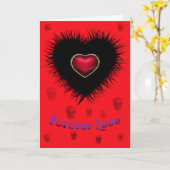 Schedels en harten Valentijn Kaart (Gele Bloem)