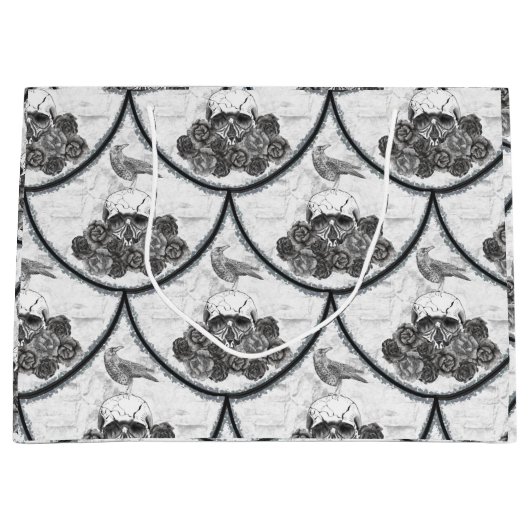 Schedels en kraaien Gift Bag Groot Cadeauzakje (Voorkant)