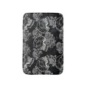 Schedels en krijt Rozen | Funky Gothic Glam Grunge Badmat (Voorkant Verticaal)