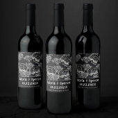 Schedels en krijt Rozen | Gothic Glam Dank u Wijn Etiket