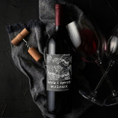 Schedels en krijt Rozen | Gothic Glam Dank u Wijn Etiket