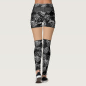 Schedels en krijt Rozen | Gotische Glam Funky Grun Leggings (Achterkant)