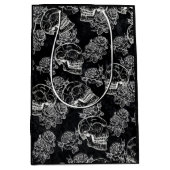 Schedels en krijt Rozen | Gotische Glam Funky Grun Medium Cadeauzakje (Voorkant)