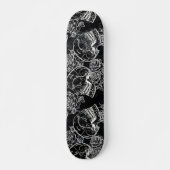 Schedels en krijt Rozen | Gotische Glam Funky Grun Persoonlijk Skateboard (Voorkant)