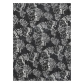 Schedels en krijt Rozen | Gotische Glam Funky Grun Tafelkleed (Voorkant)