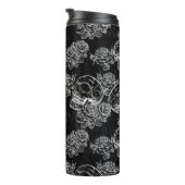 Schedels en krijt Rozen | Gotische Glam Funky Grun Thermosbeker (Geroteerd rechts)