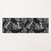 Schedels en krijt Rozen | Gotische Glam Funky Grun Yogamat (Voorkant (horizontaal))