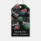 Schedels en Ombre Rozen | Gothic Glam Dank u Cadeaulabel (Voorkant)