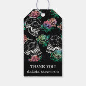 Schedels en Ombre Rozen | Gothic Glam Dank u Cadeaulabel (Achterkant)