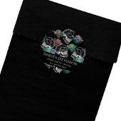 Schedels en Ombre Rozen | Gothic Glam Dank u Ronde Sticker