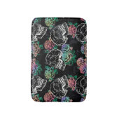 Schedels en Ombre Rozen | Gotische Glam Pastel Gru Badmat (Voorkant Verticaal)