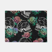 Schedels en Ombre Rozen | Gotische Glam Pastel Gru Deurmat (Voorkant)