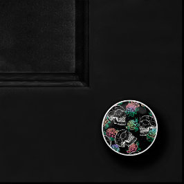 Schedels en Ombre Rozen | Gotische Glam Pastel Gru Keramische Knop