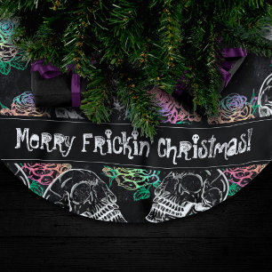Schedels en Ombre Rozen   Gotische Glam Pastel Gru Kerstboom Rok