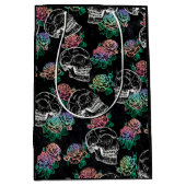 Schedels en Ombre Rozen | Gotische Glam Pastel Gru Medium Cadeauzakje (Voorkant)