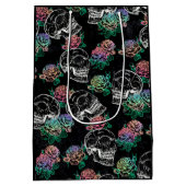 Schedels en Ombre Rozen | Gotische Glam Pastel Gru Medium Cadeauzakje (Achterkant)