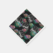 Schedels en Ombre Rozen | Gotische Glam Pastel Gru Servet (Hoek)