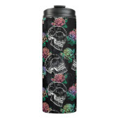 Schedels en Ombre Rozen | Gotische Glam Pastel Gru Thermosbeker (Voorkant)