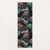 Schedels en Ombre Rozen | Gotische Glam Pastel Gru Yogamat (Voorkant)