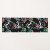 Schedels en Ombre Rozen | Gotische Glam Pastel Gru Yogamat (Voorkant (horizontaal))