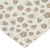 Schedels en pompoenen Halloween Patroon Korte Tafelloper (Hoek)