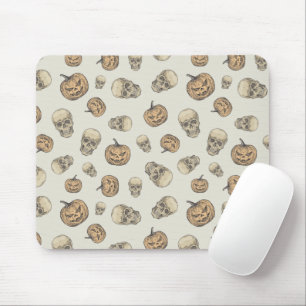 Schedels en pompoenen Halloween Patroon Muismat