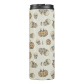 Schedels en pompoenen Halloween Patroon Thermosbeker (Achterkant)