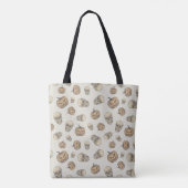 Schedels en pompoenen Halloween Patroon Tote Bag (Achterkant)
