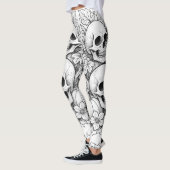 Schedels en pompoenen leggings (Links)