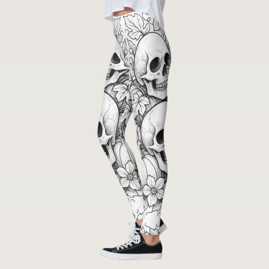 Schedels en pompoenen leggings (Links)