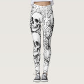 Schedels en pompoenen leggings (Voorkant)