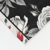 Schedels en  Revolvers Bloemen Fleece Deken (Hoek)