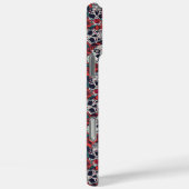 Schedels en Rode Rozen Case-Mate iPhone Case (Achterkant / Rechts)