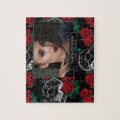Schedels en rode rozen | Glam Gothic Afstuderen Fo Legpuzzel (Verticaal)