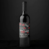 Schedels en rode rozen | Modern Gothic dank u Wijn Etiket