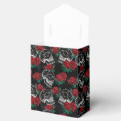 Schedels en rode rozen | Modern Gotisch Glam Grung Bedankdoosjes (Geopend)