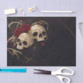 Schedels en rode rozen stijl ontwerp tissuepapier (Craft)