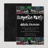 Schedels en rode rozen | Verrassingsfeestje voor m Kaart (Voorkant / Achterkant)