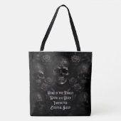 Schedels en Rozen Eeuwige Slaap Tote Bag (Voorkant)