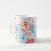 Schedels en Rozen Patroon Koffiemok (Voorkant links)