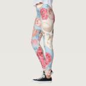 Schedels en Rozen Patroon Leggings (Links)