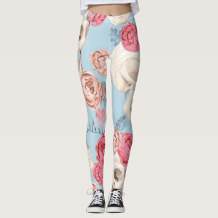 Schedels en Rozen Patroon Leggings