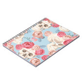 Schedels en Rozen Patroon Notitieboek (Linkerzijde)
