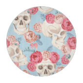 Schedels en Rozen  Patroon Snijplank (Voorkant)