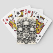  schedels en Rozen Pokerkaarten (Achterkant)
