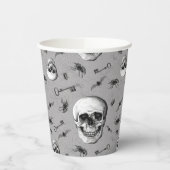 Schedels en spinnen Halloween Papieren Bekers (Links)