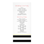 Schedels en strepen rood Halloween bruiloft progra Reclamekaart (Achterkant)