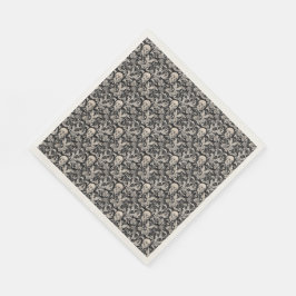 Schedels en wijnstokken servet