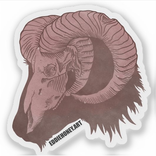 Schedels - Geit Sticker (Voorkant)